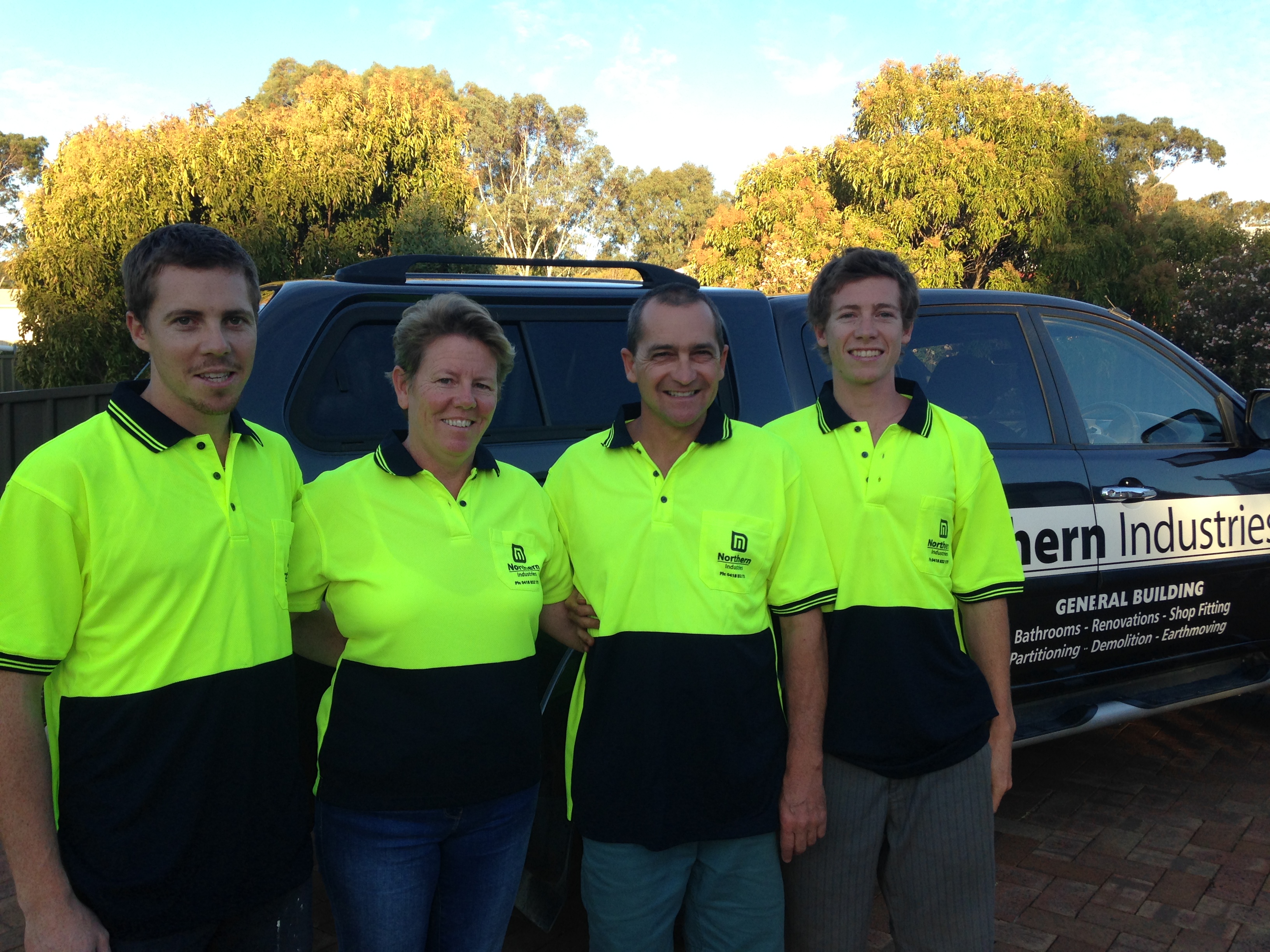 From the left Daniel Wilson, Jean Wilson, Chris Wilson & Rhys Wilson.